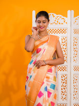 By New Dola Silk Bollywood Style With Zari border Saree