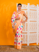 By New Dola Silk Bollywood Style With Zari border Saree