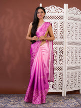 By Bandhani Saree With Gotapatti Work