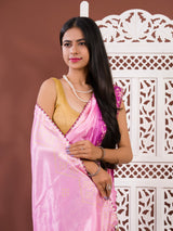 By Bandhani Saree With Gotapatti Work