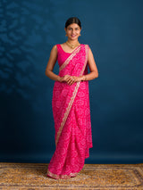 By Bandhani Saree With Casual Wear
