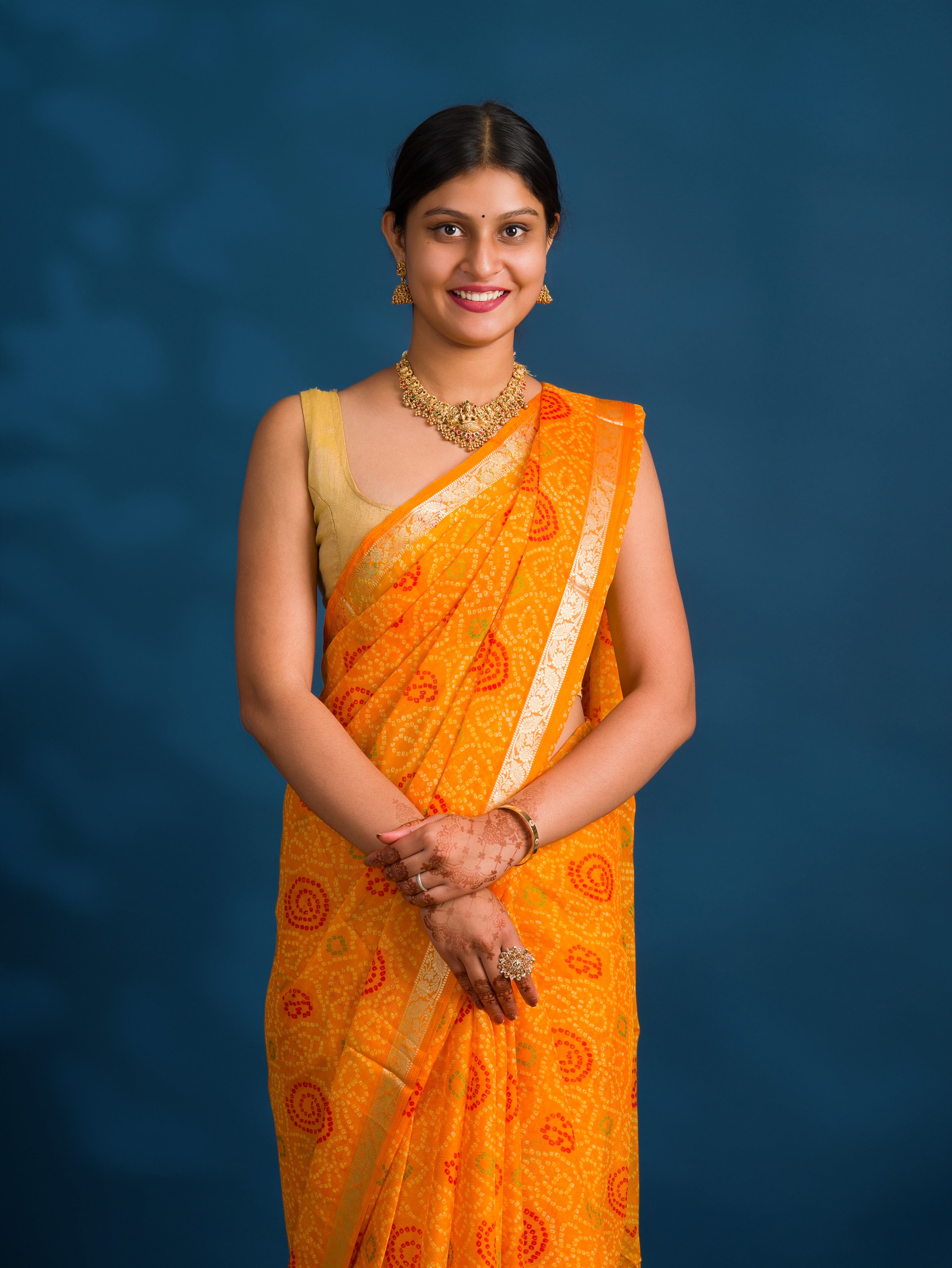 By Bandhani Saree With Casual wear
