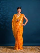 By Bandhani Saree With Casual wear