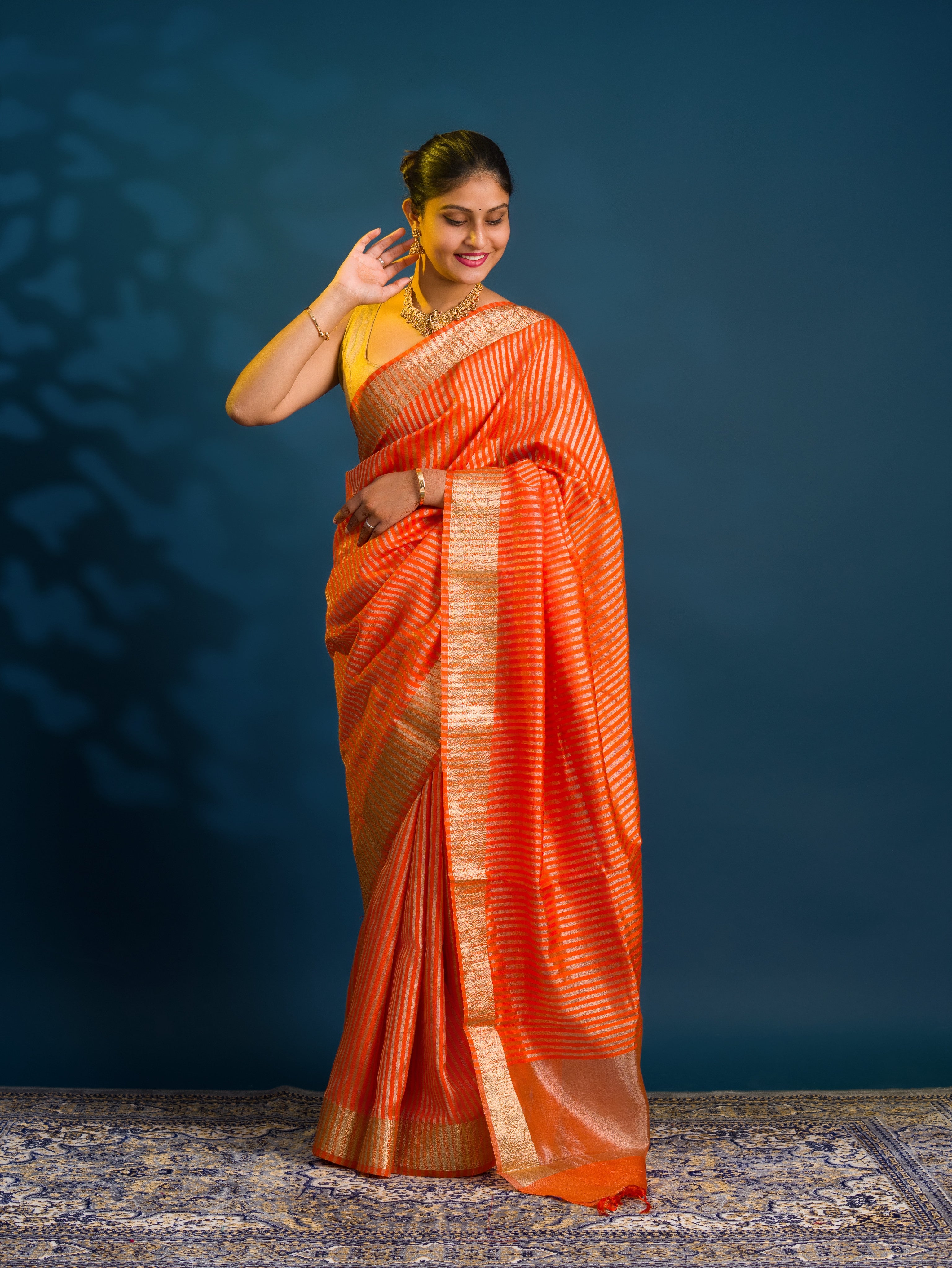 By Banarasi Style With Zari weaving Saree