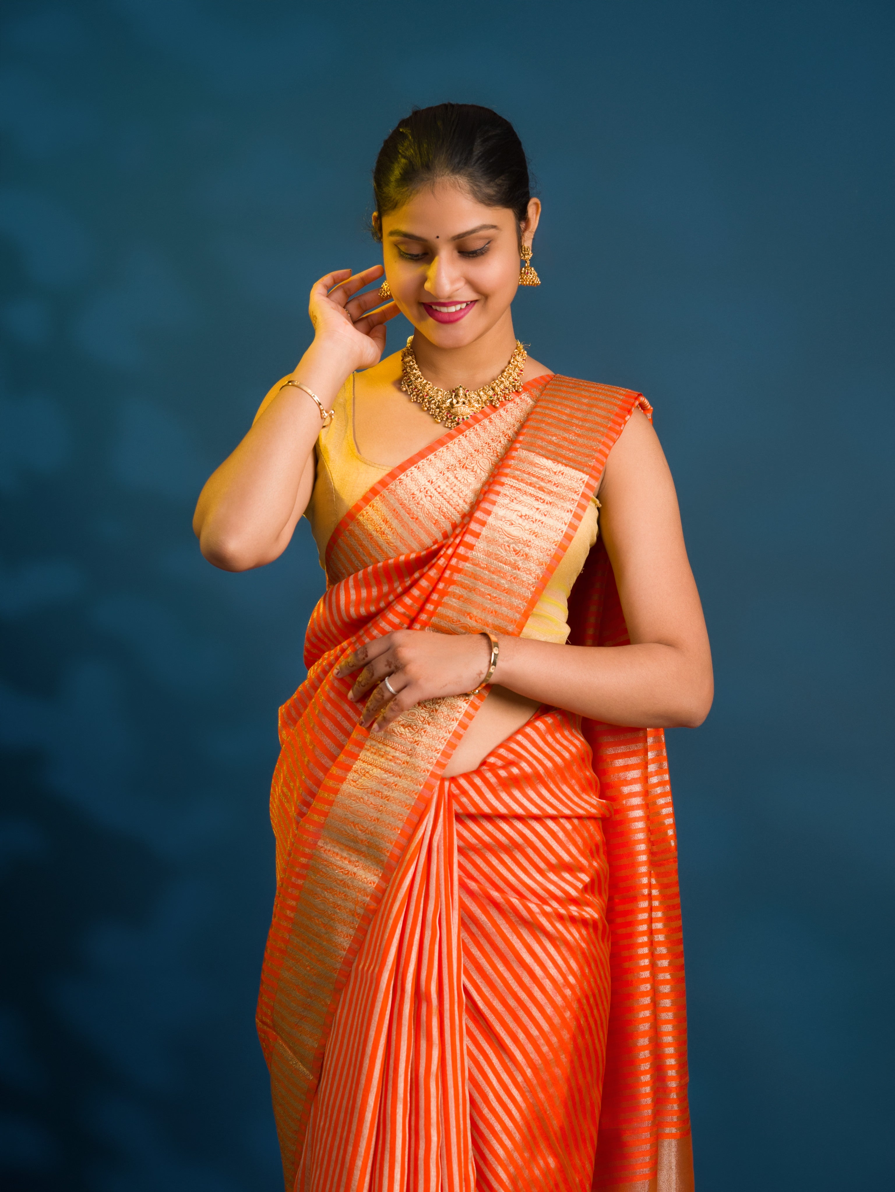 By Banarasi Style With Zari weaving Saree