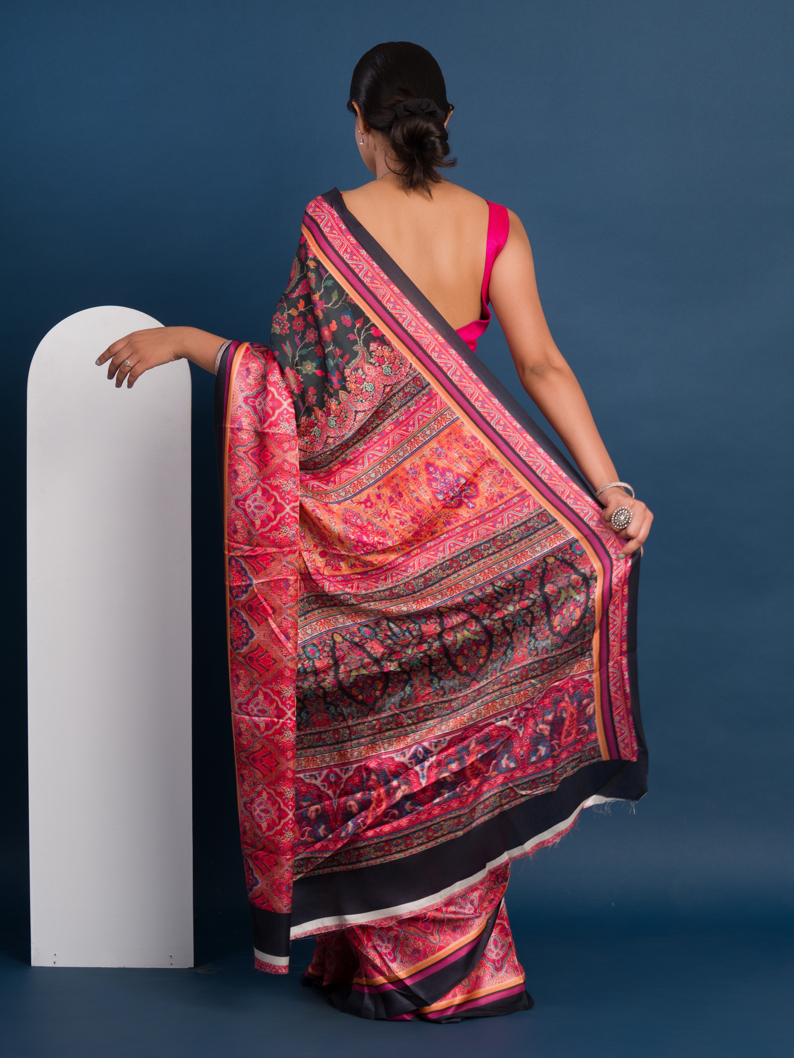 Pashmina Soft Silk Pashmina Style With Digital Print Work Saree under 2000