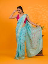 By Bandhani Saree With Traditional Wear