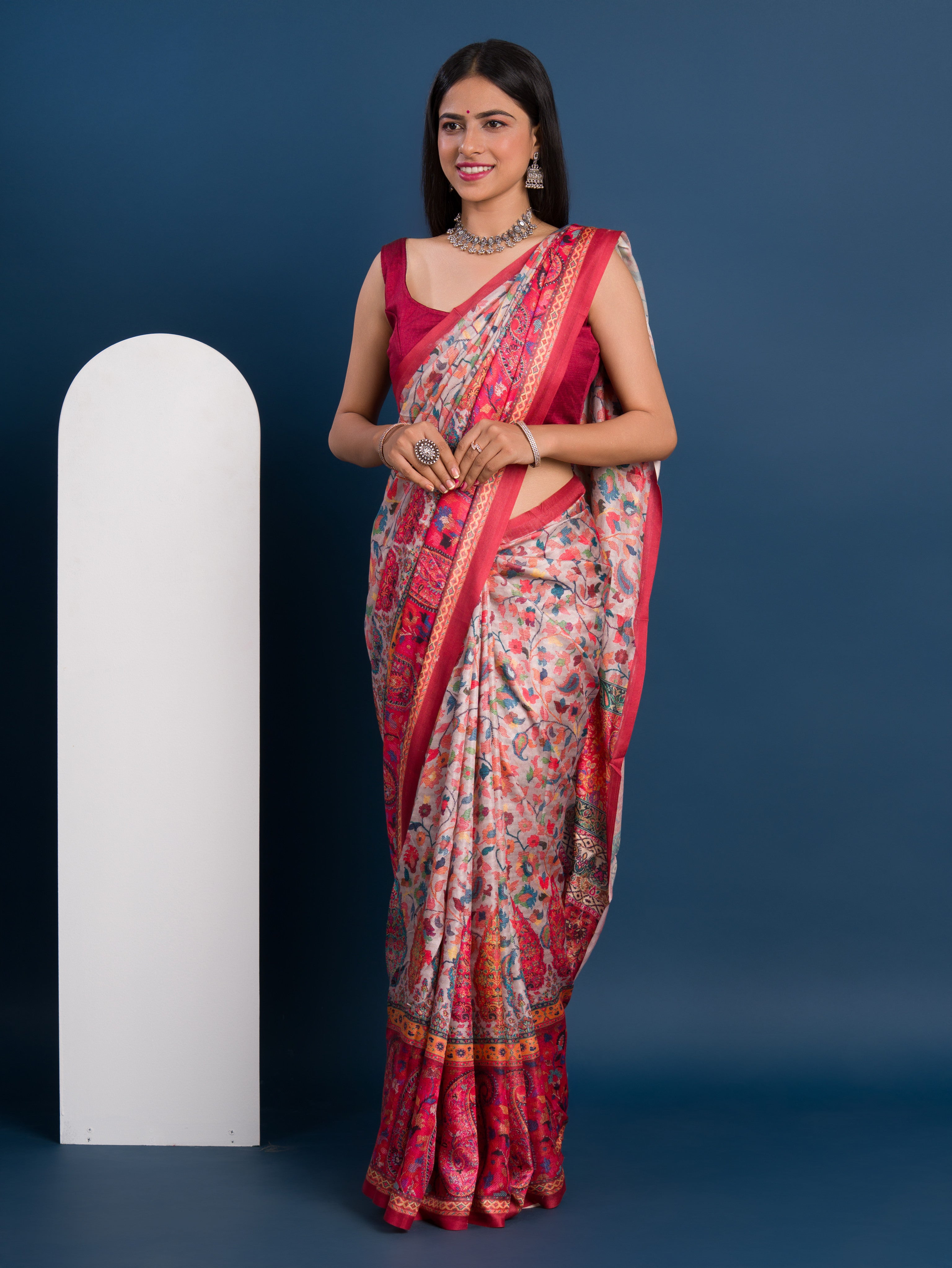 Pashmina Soft Silk Pashmina Style With Digital Print Work Saree under 2000