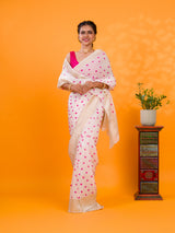 By New Simple Stylish Bandhani Saree With Casual Wear