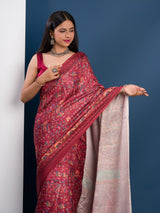 Pashmina Style With Digital Print Work Saree