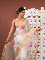By Printed Saree With Festive wear