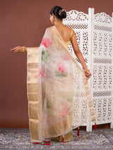 By Printed Saree With Festive wear