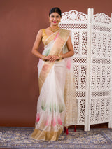 By Printed Saree With Festive wear