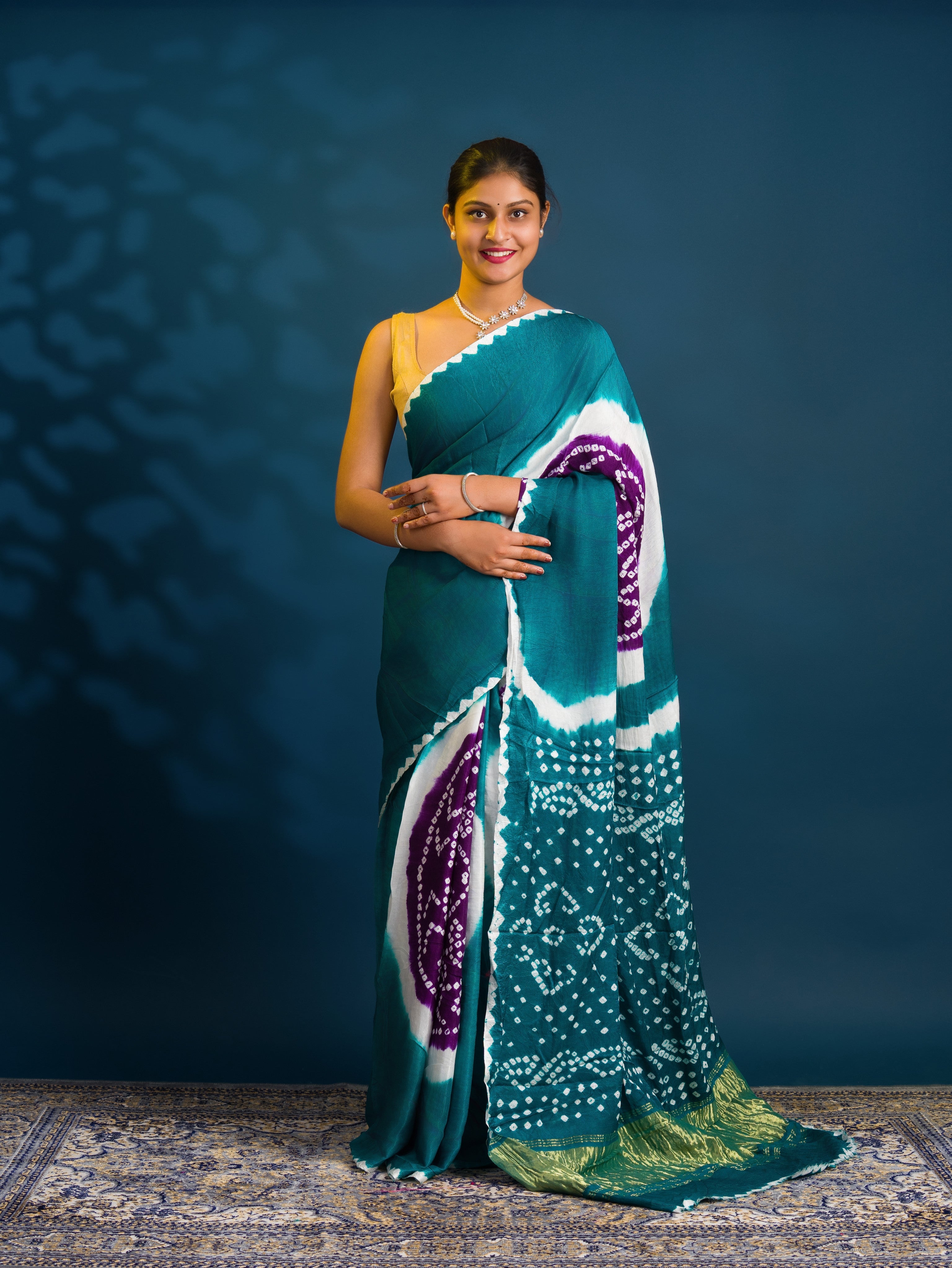 By Bandhani Saree With Festive Wear