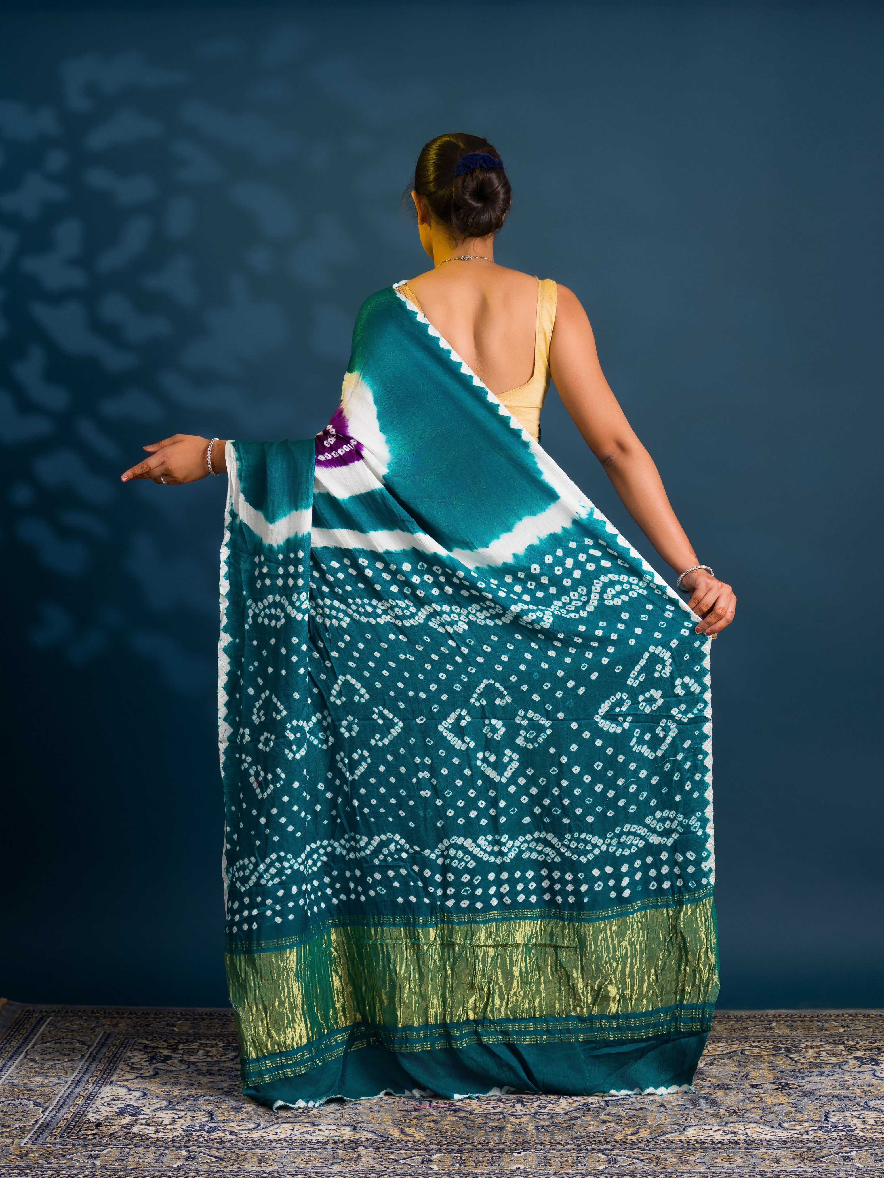By Bandhani Saree With Festive Wear