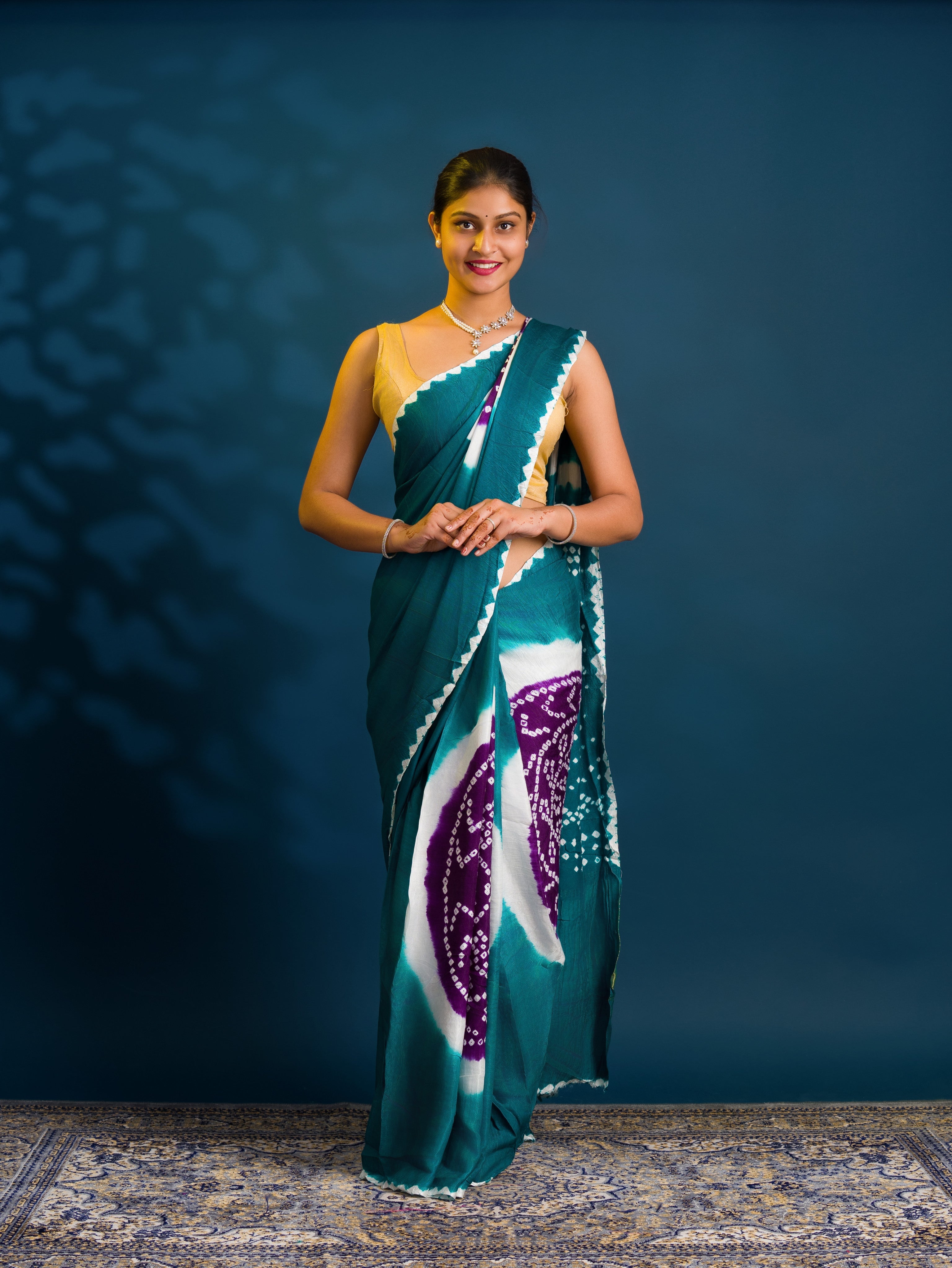 By Bandhani Saree With Festive Wear