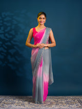By Rajputi Style Saree With Party Wear