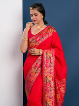 KcPc New latest Designer Kashmiri Pashmina Silk Weaving Saree VJT
