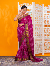 KcPc New Elegant Art Silk Bandhani Saree for Festive Wear SUL