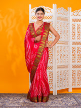 KcPc New Elegant Art Silk Bandhani Saree for Festive Wear & Mangal PathSUL