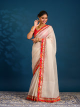 By New One Embroidery Bandhani Border Kota Doriya Saree
