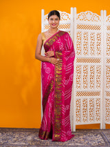 KcPc New Premium Art Silk Saree with Traditional Bandhani TouchSUL
