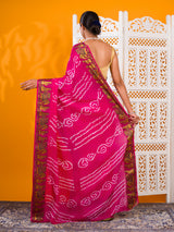 KcPc New Premium Art Silk Saree with Traditional Bandhani TouchSUL