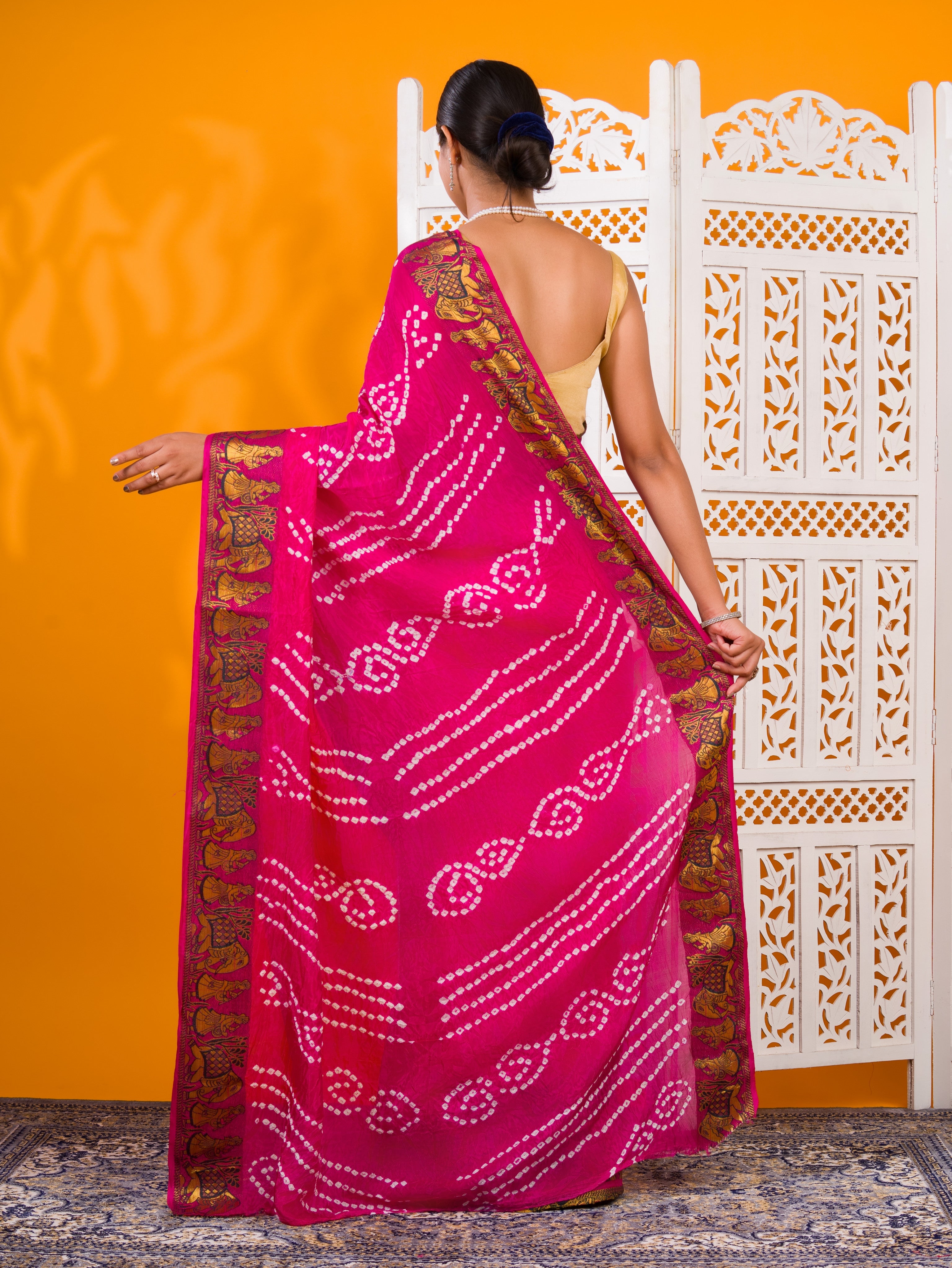 KcPc New Premium Art Silk Saree with Traditional Bandhani TouchSUL