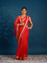 By New One Embroidery Bandhani Border Kota Doriya Saree