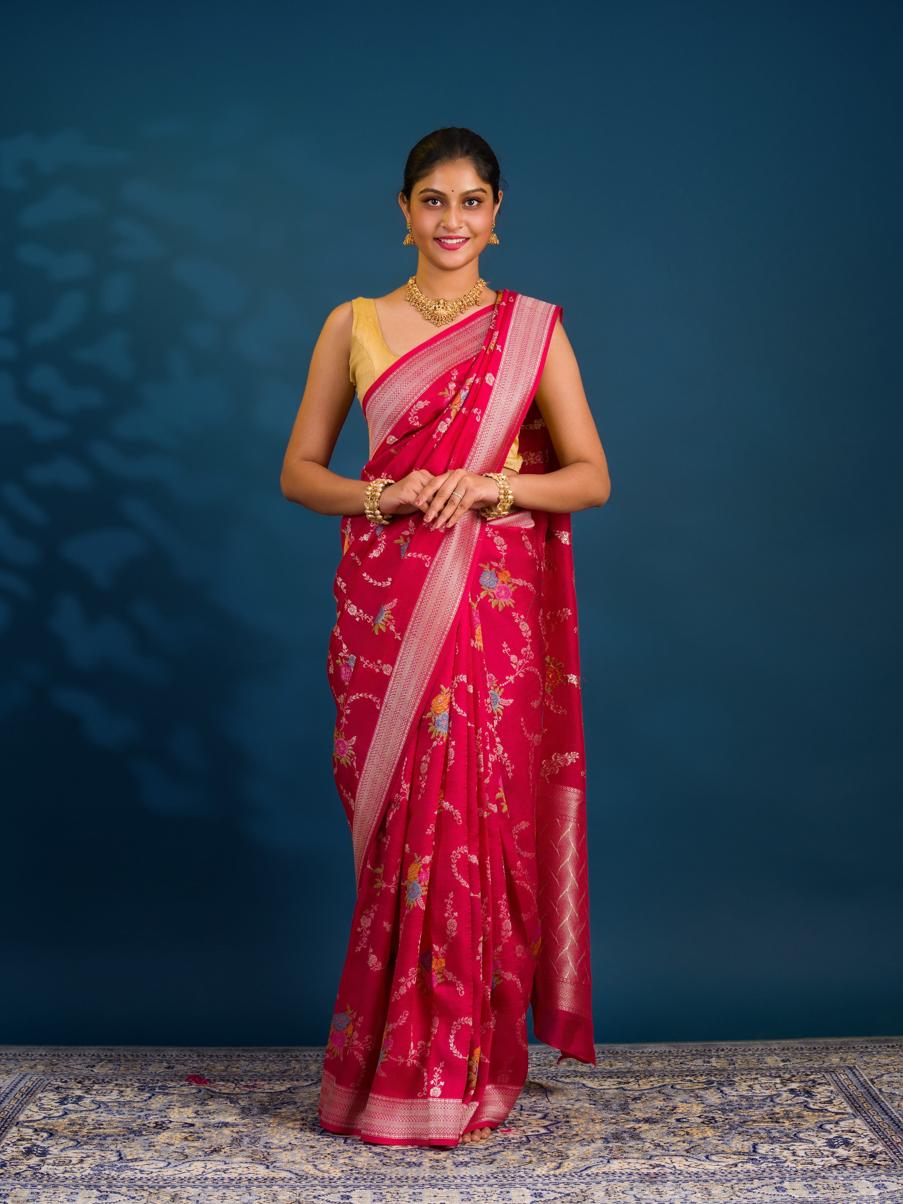 By New H.O Silk Saree with Zari Weaving and Printed