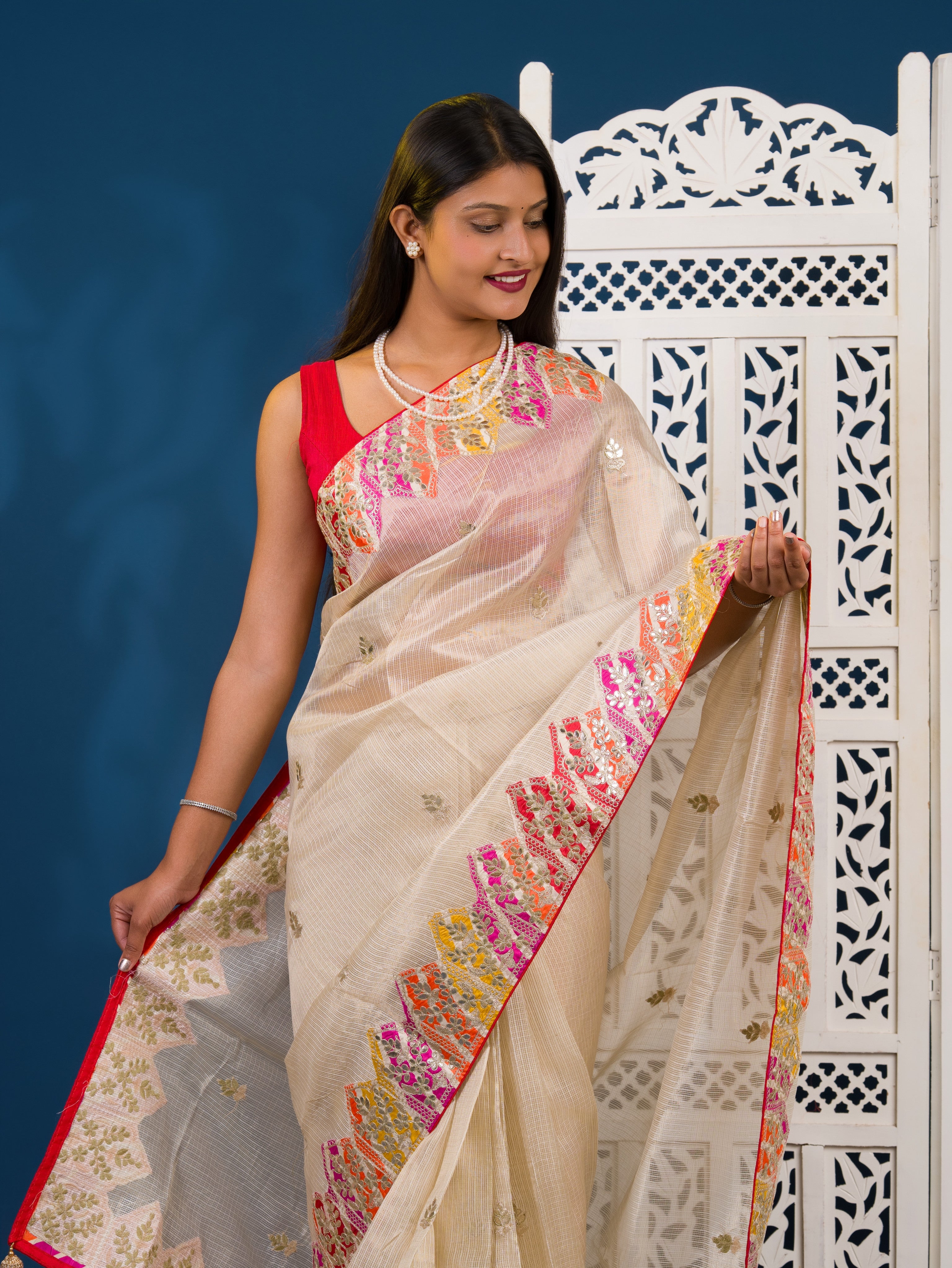By Kota DoriaSaree With Traditional Wear