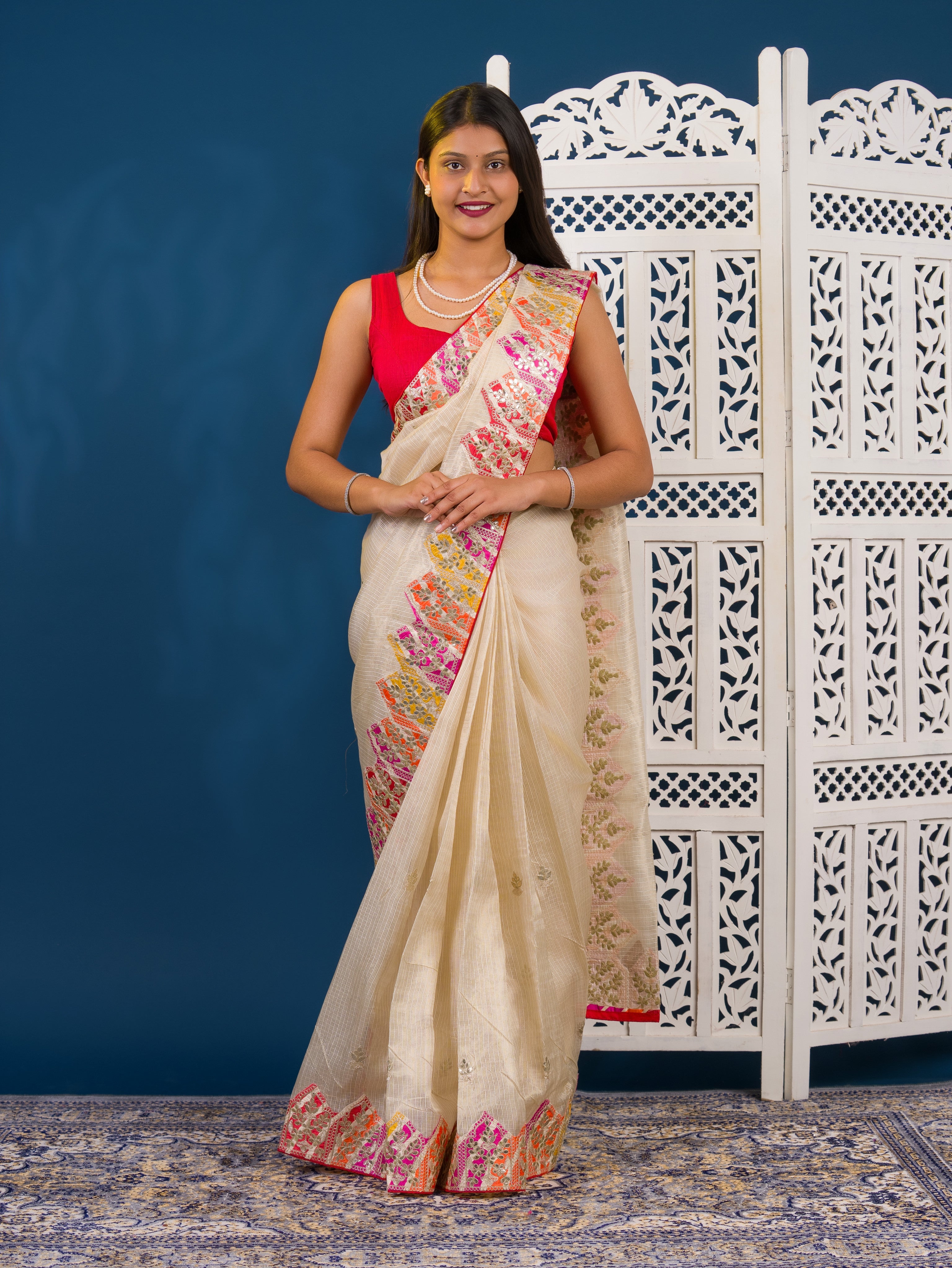 By Kota DoriaSaree With Traditional Wear