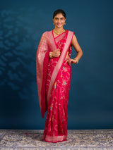 By New H.O Silk Saree with Zari Weaving and Printed