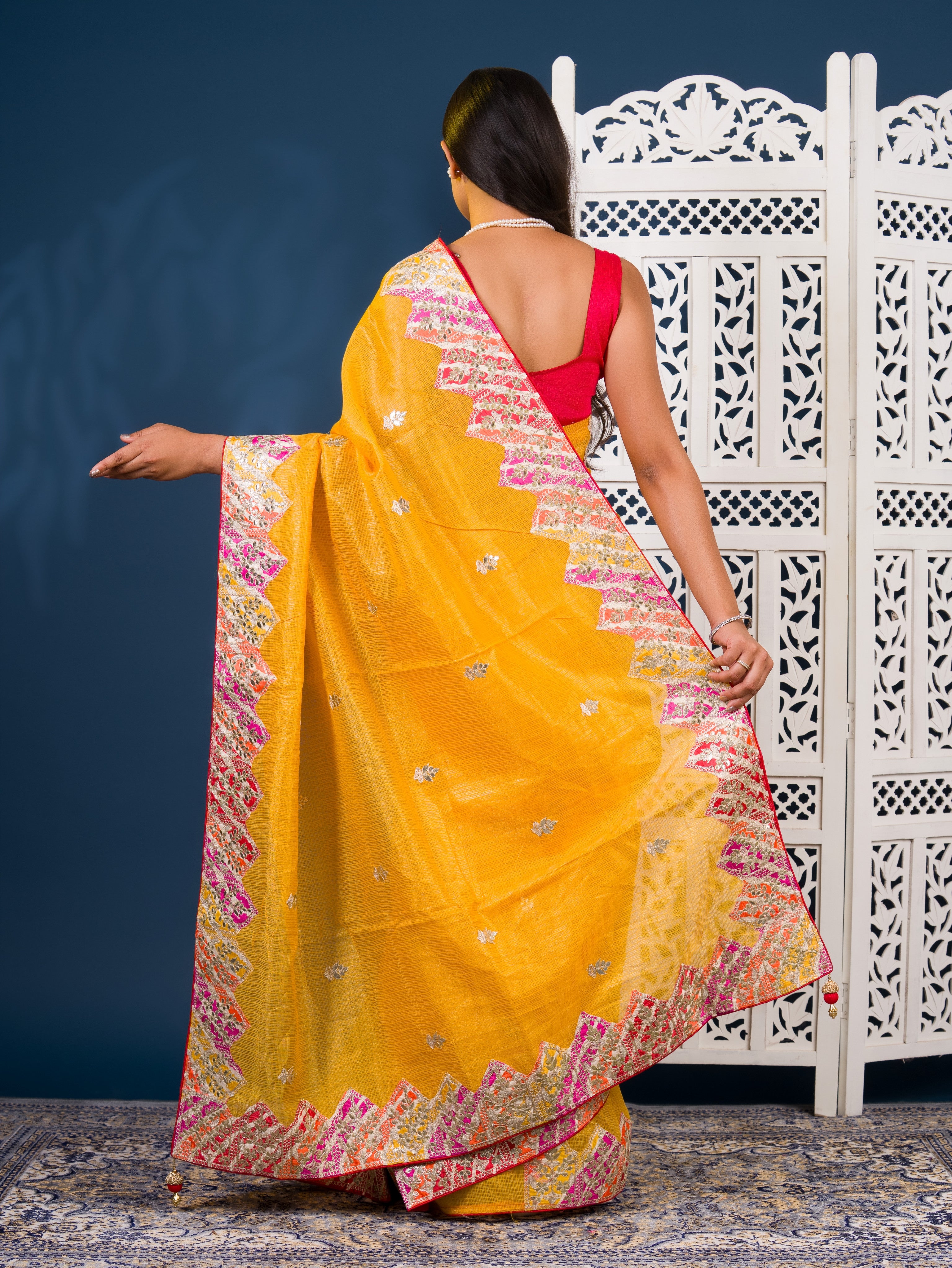 By Kota DoriaSaree With Traditional Wear