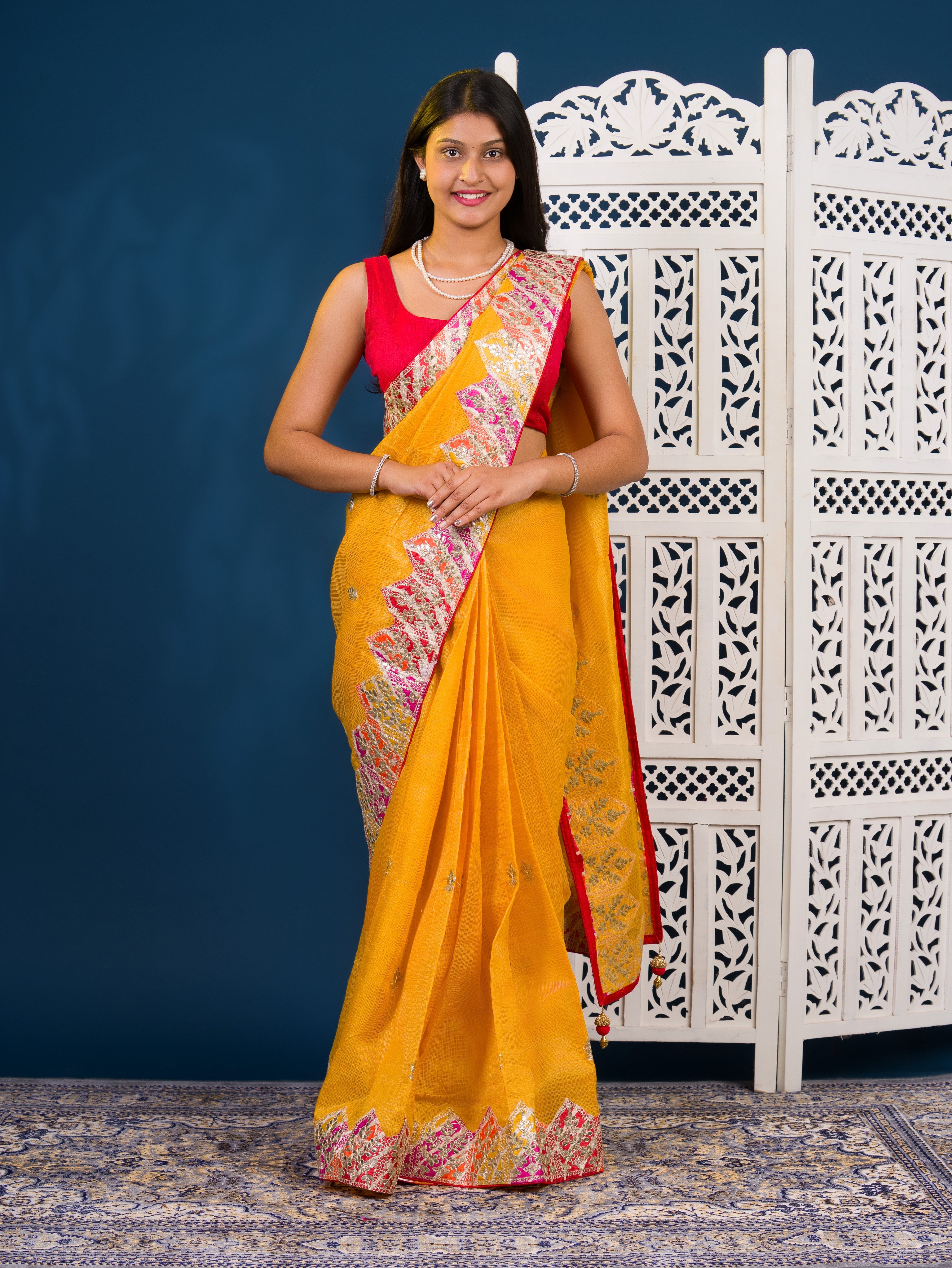 By Kota DoriaSaree With Traditional Wear