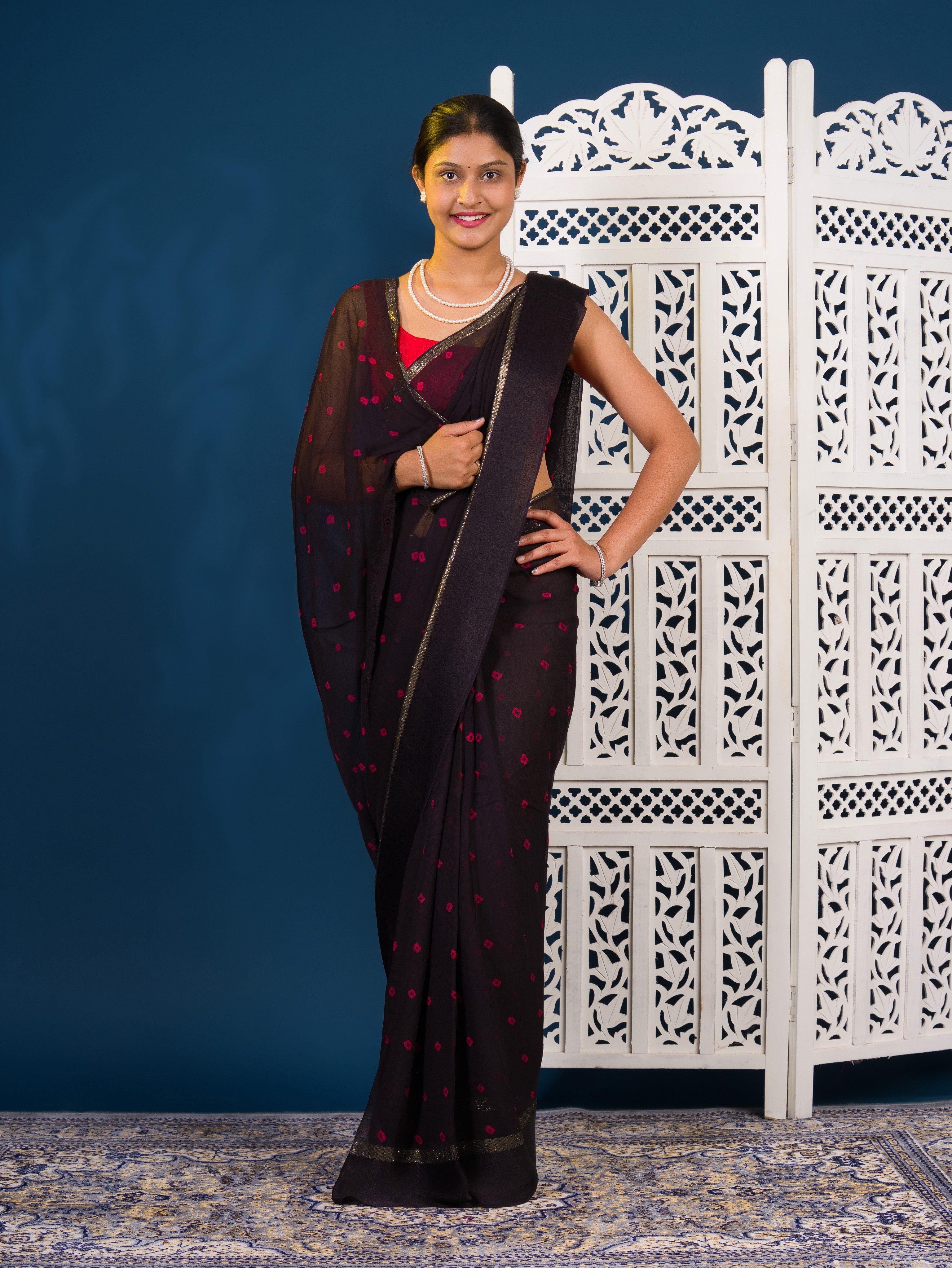 By Bandhani Saree With Casual Wear