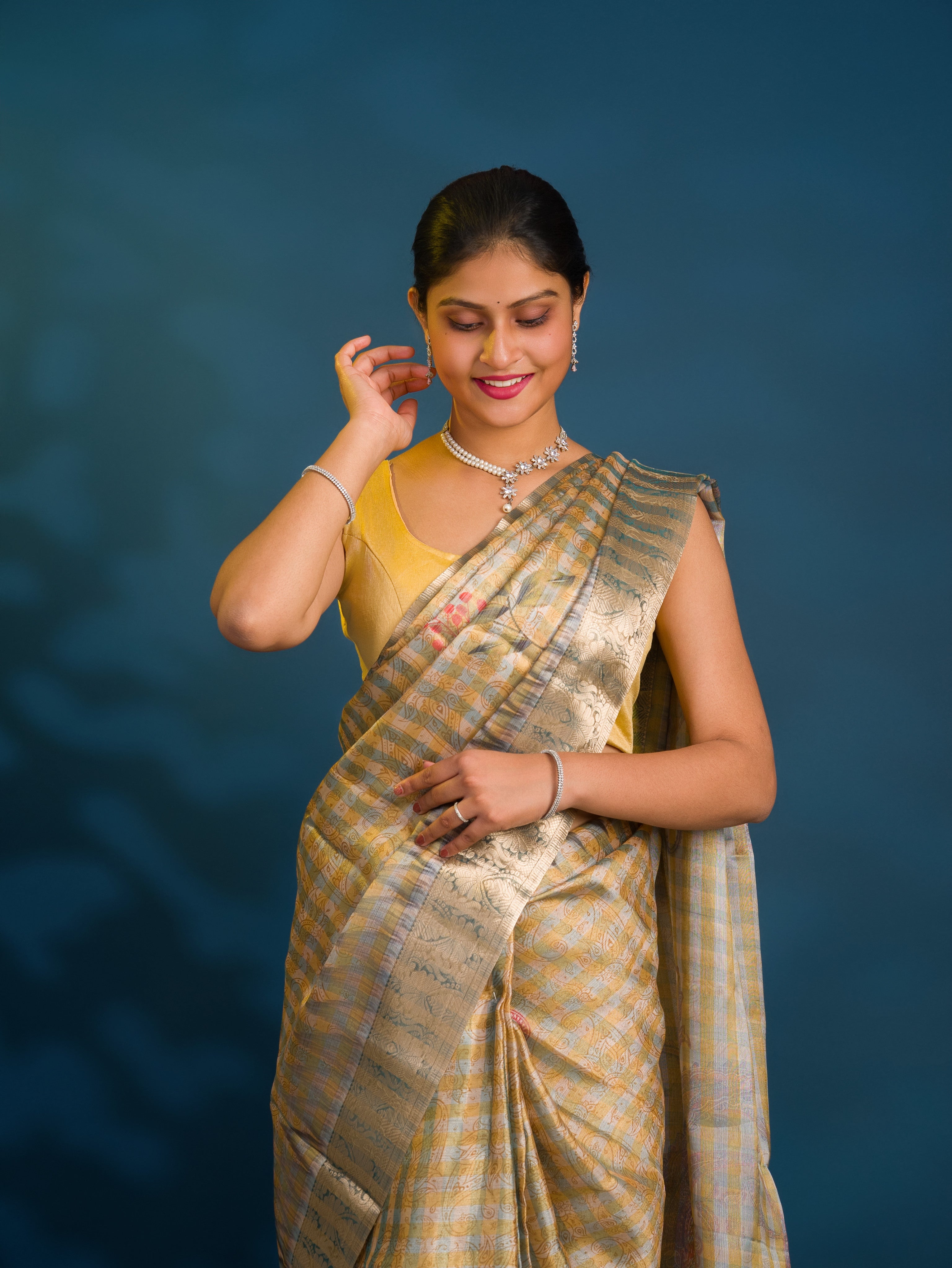 By New Latest Printed Style With Zari weaving Saree