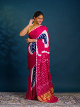 By Bandhani Saree With Festive Wear