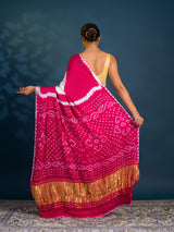 By Bandhani Saree With Festive Wear