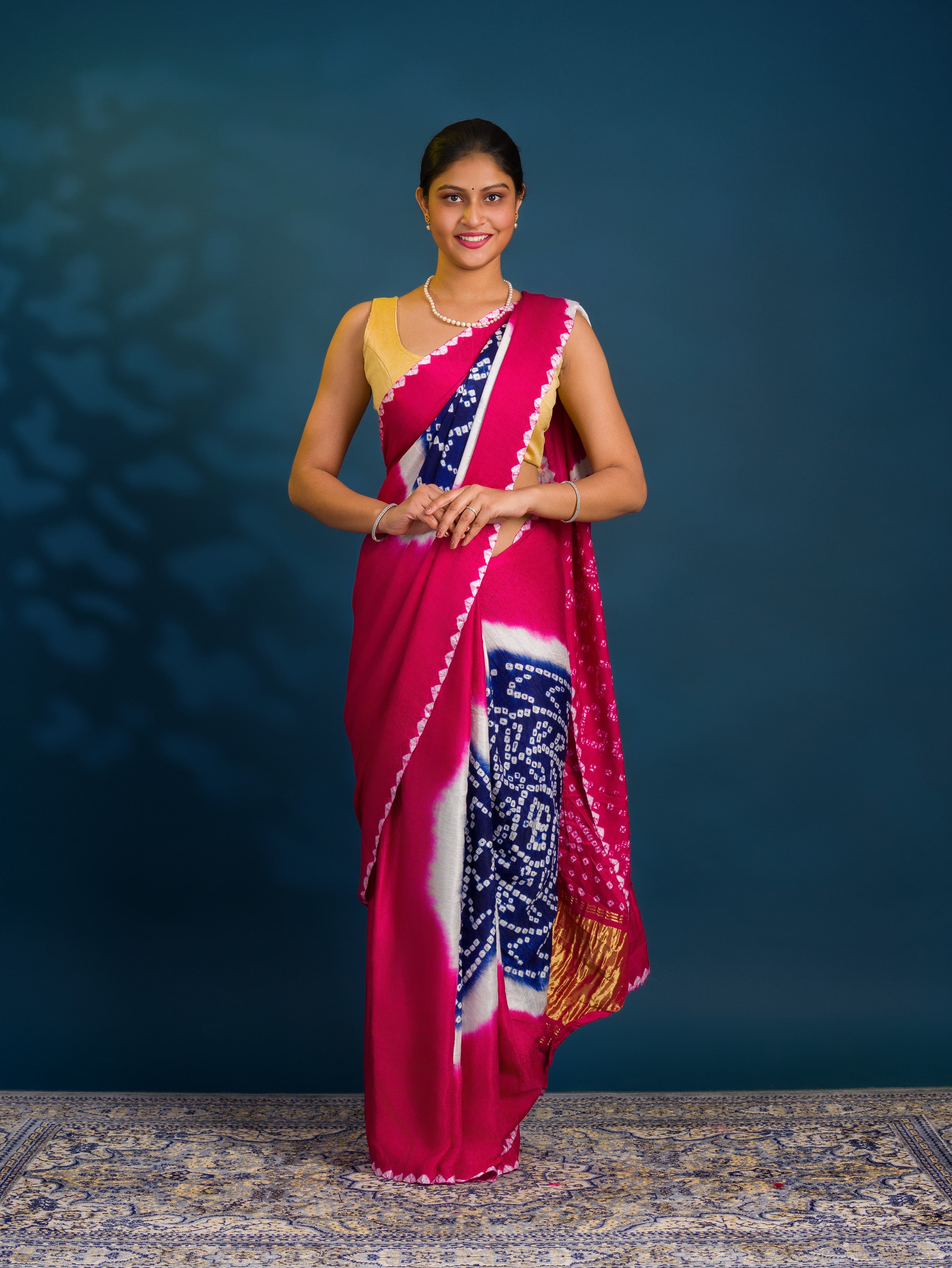 By Bandhani Saree With Festive Wear