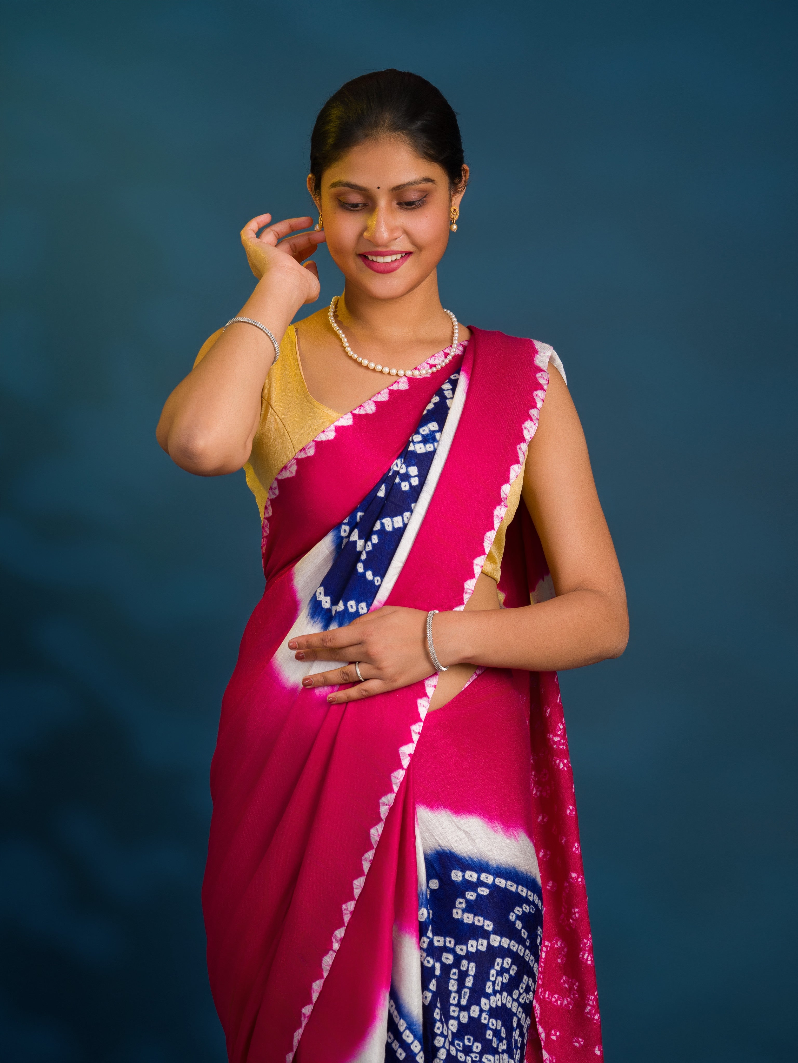 By Bandhani Saree With Festive Wear