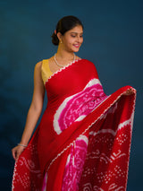 By Bandhani Saree With Festive Wear