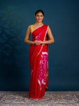 By Bandhani Saree With Festive Wear
