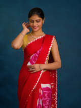 By Bandhani Saree With Festive Wear