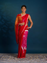 By Bandhani Saree With Festive Wear