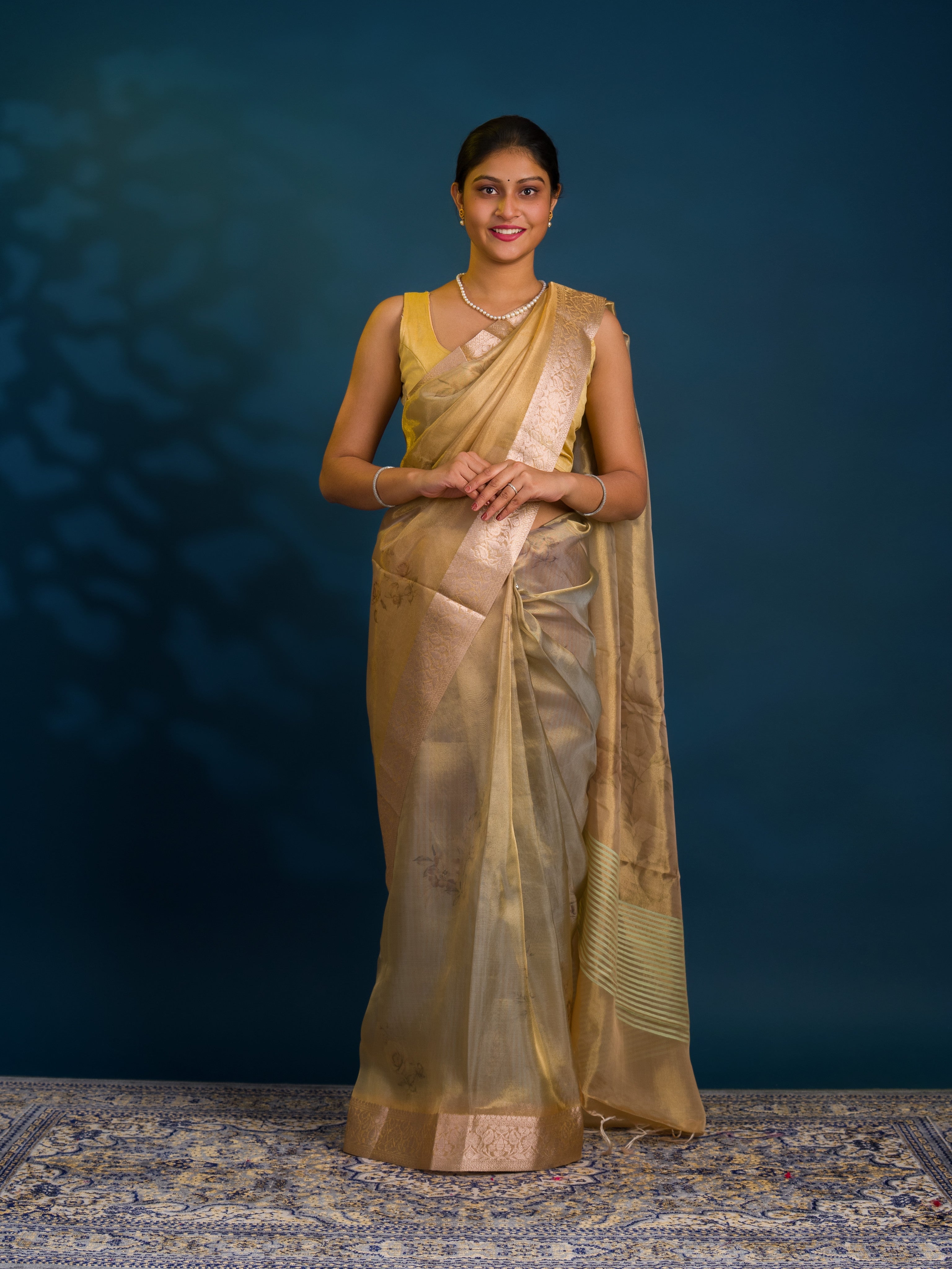 By New Latest Printed Style With Zari weaving Saree