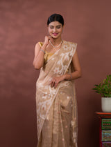 Tissue Silk Banarasi Style Floral Weaving Saree under 2000