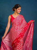 By Leheriya Saree With Exquisite Gotapatti Work