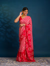 By Leheriya Saree With Exquisite Gotapatti Work