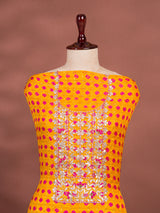 KcPc New Bandhani Art Silk Suit with Gota Patti Work Suit KML